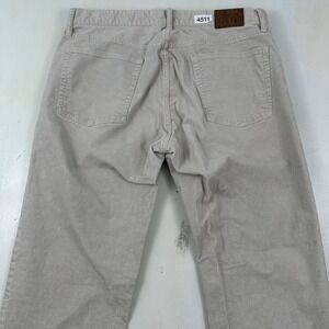 Gap 1969‎ Corduroy Jeans Mens Size 34x34 Beige Straight Leg Cotton Stretch